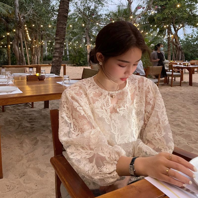 MEXZT Elegant Sheer White Shir - Korean Lifestyle review and price