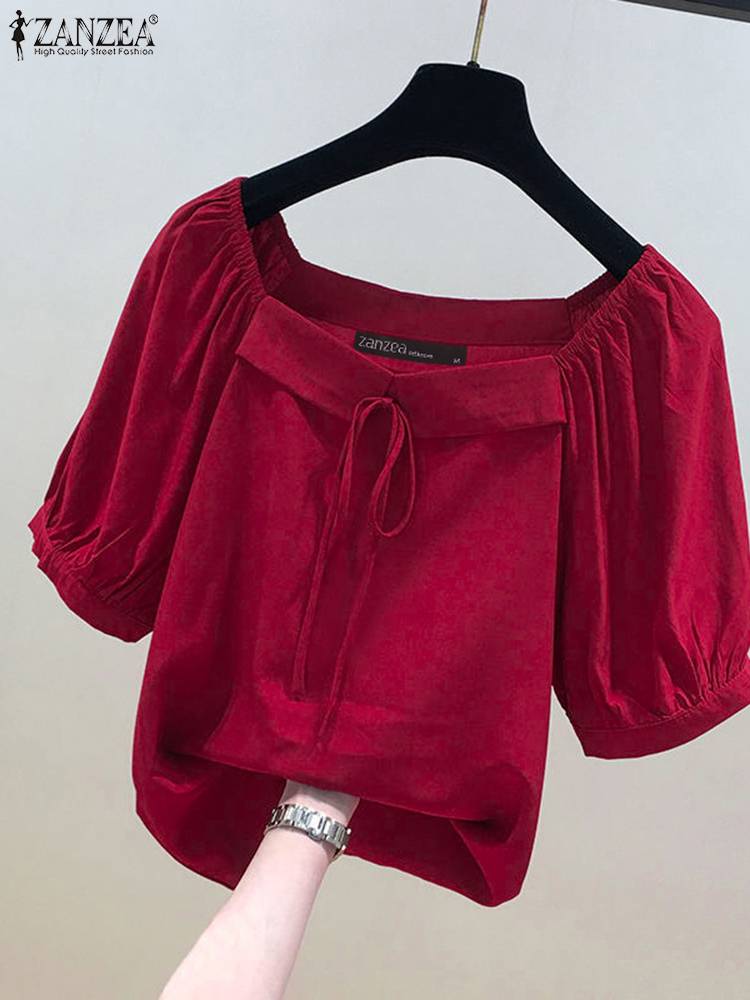 ZANZEA Korean Style Solid Blou - Korean Lifestyle review and price
