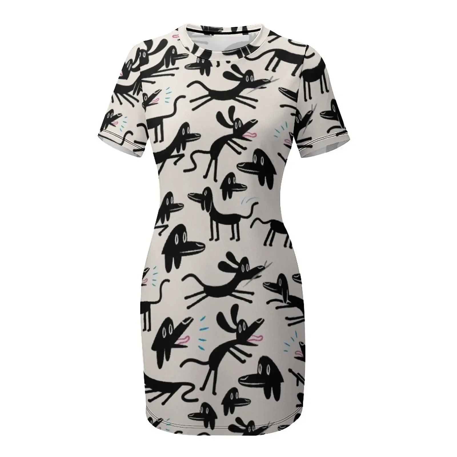 A Dog's Life Short-Sleeved Dre - Korean Women Lifestyle review and price