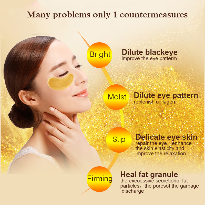 5/10/20/30 Pairs Crystal Gold  - Sheet Mask Collagen review and price