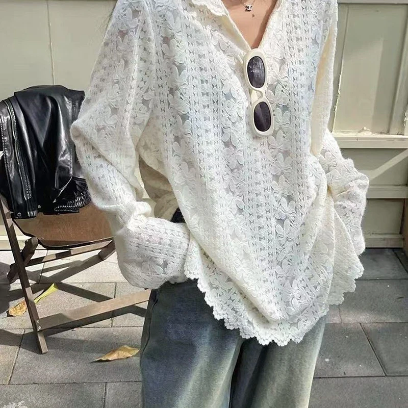 Y2K Lace Hooded Shirts Women S - Korean Lifestyle review and price